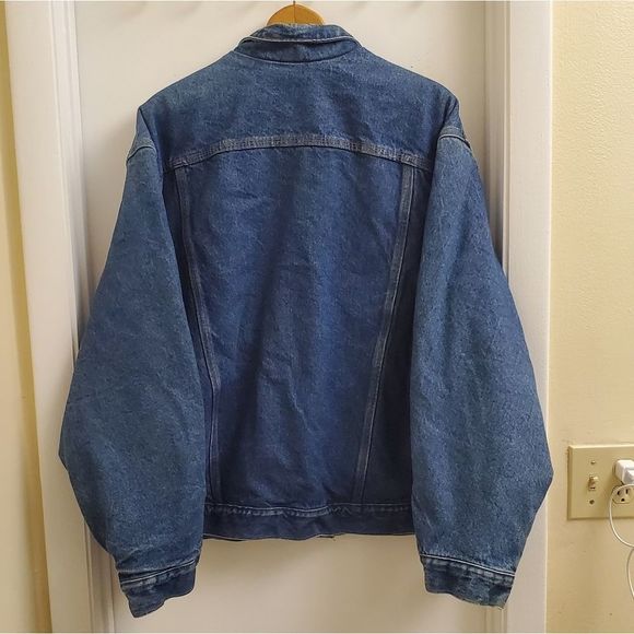 🤩Rare Vintage carhartt blanket lined denim jacket size men's extra large - Picture 5 of 7